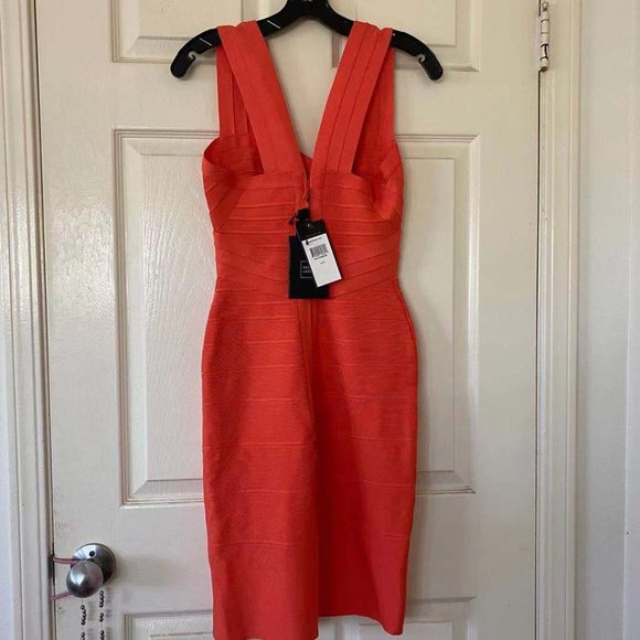 NWT Hervé Léger Sunburst Bandage Dress Size S - Picture 3 of 6